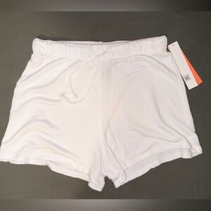White Women’s Drawstring Lounge Shorts